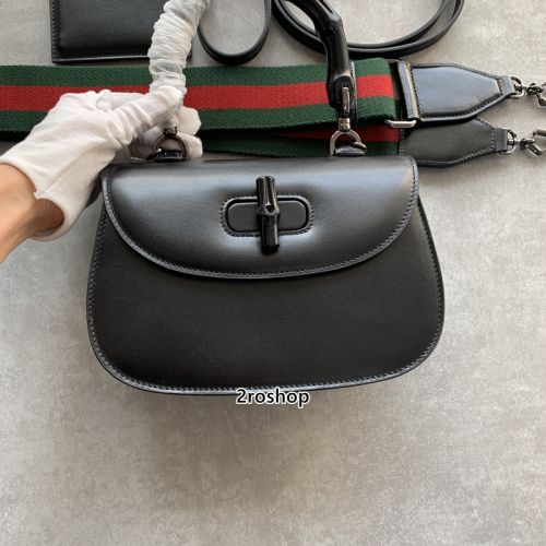 구찌뱀부1947탑핸들백블랙