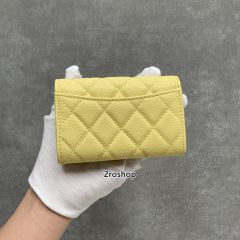 샤넬클래식지갑노랑금장