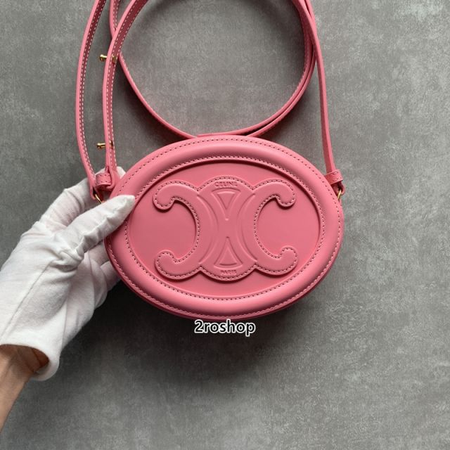 셀린느퀴르트리오페오벌백핑크스몰