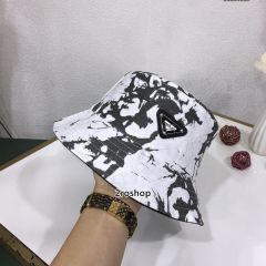 프라다로고버킷햇연핑크