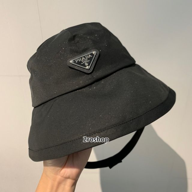 프라다로고버킷햇연그레이