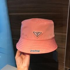 프라다로고버킷햇핑크