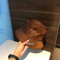 프라다로고버킷햇연핑크