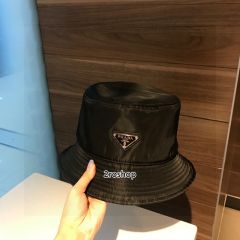 프라다로고버킷햇연핑크