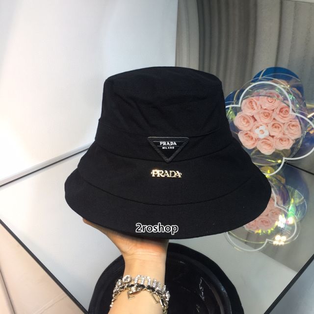 프라다로고버킷햇블루