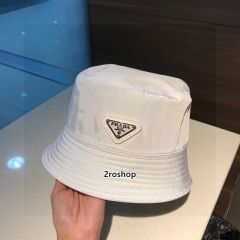 프라다로고버킷햇핑크