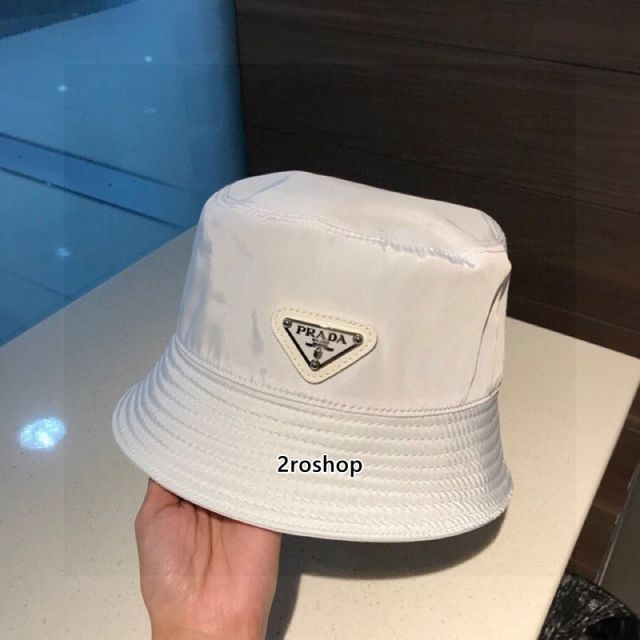 프라다로고버킷햇핑크