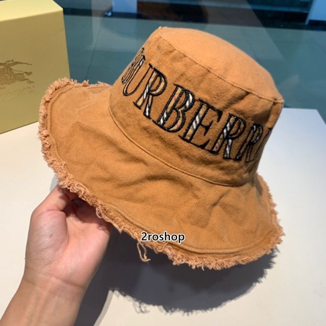 버버리로고버킷햇브라운