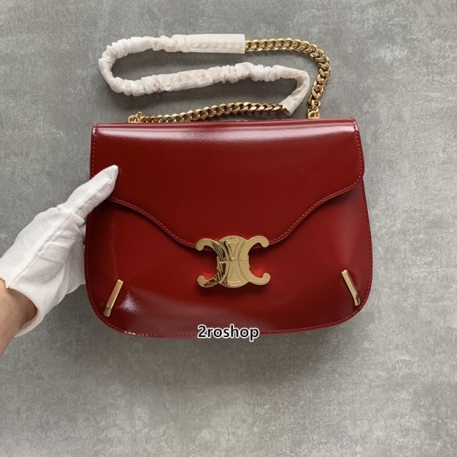 셀린느트리오페베르사체체인숄더백레드