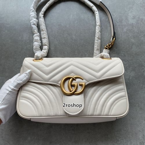 구찌마몽숄더백스몰화이트