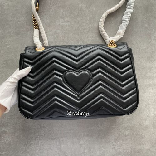 구찌마몽숄더백미듐블랙