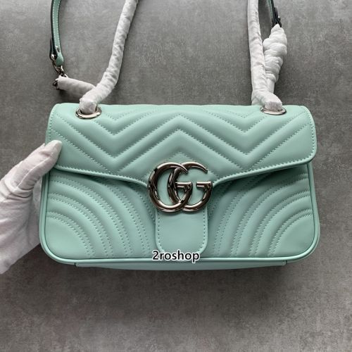 구찌마몽숄더백스몰민트