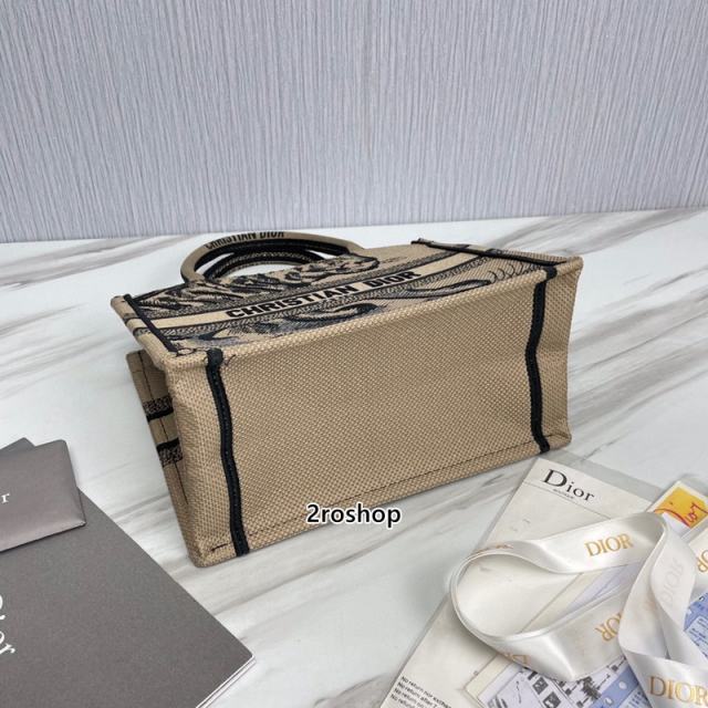 디올북토트백스몰블랙멀티
