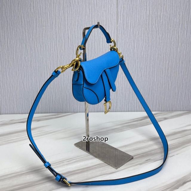 디올새들스트랩백마이크로블루