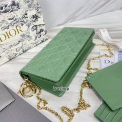 디올레이디백까나쥬페이턴트그린