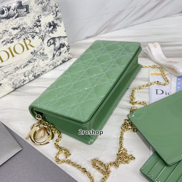 디올레이디백까나쥬페이턴트그린