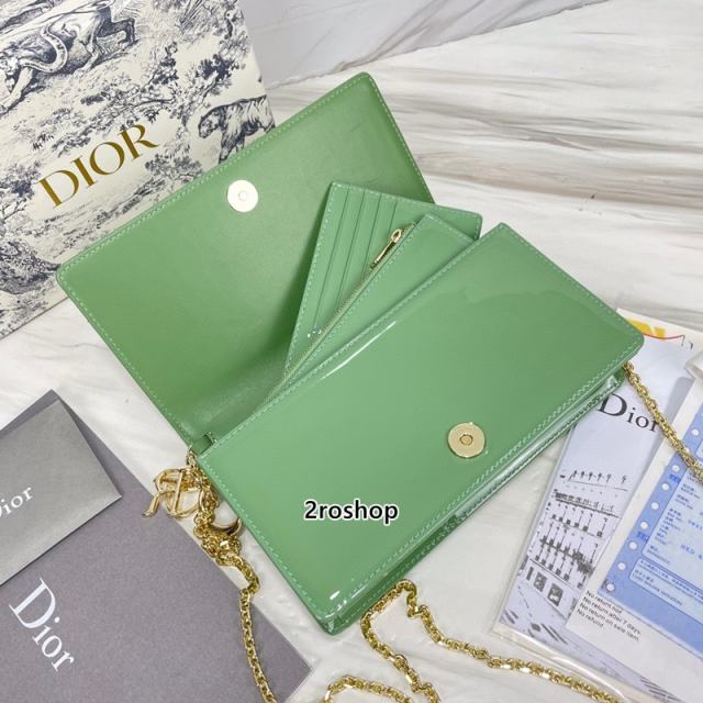 디올레이디백까나쥬페이턴트그린