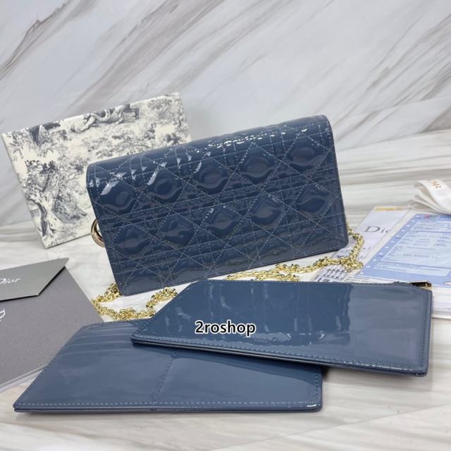 디올레이디백까나쥬페이턴트블루