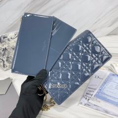 디올레이디백까나쥬페이턴트블루