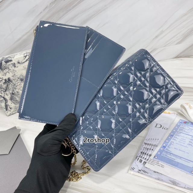 디올레이디백까나쥬페이턴트블루