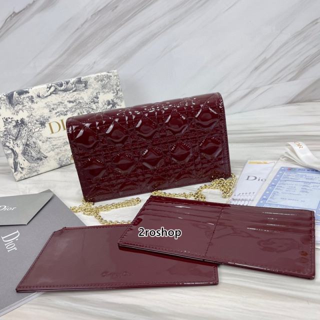 디올레이디백까나쥬페이턴트체리레드