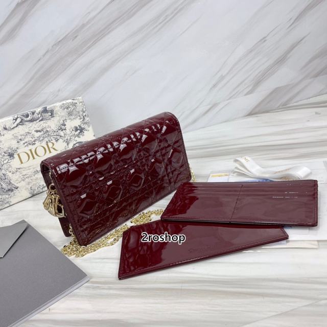 디올레이디백까나쥬페이턴트체리레드