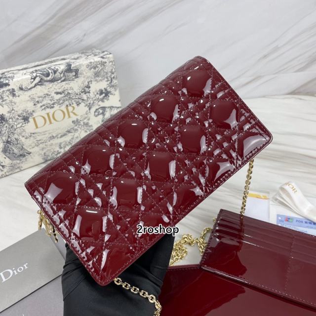 디올레이디백까나쥬페이턴트체리레드