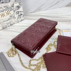 디올레이디백까나쥬페이턴트체리레드