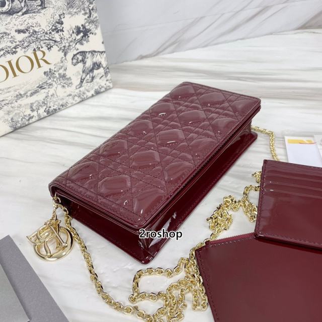 디올레이디백까나쥬페이턴트체리레드