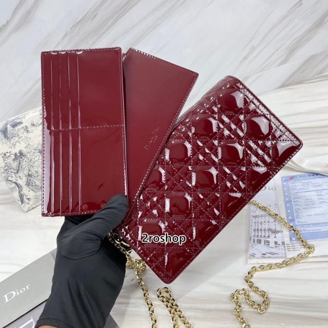 디올레이디백까나쥬페이턴트체리레드