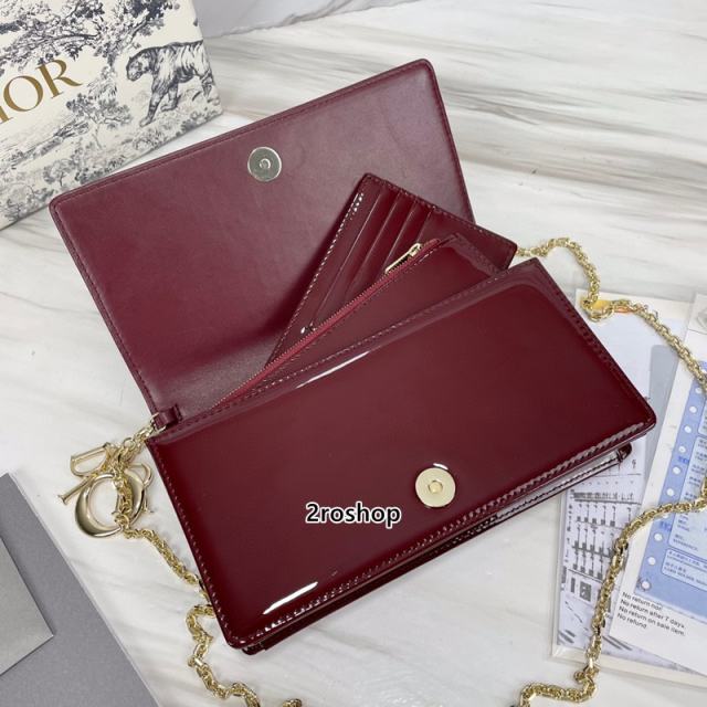 디올레이디백까나쥬페이턴트체리레드