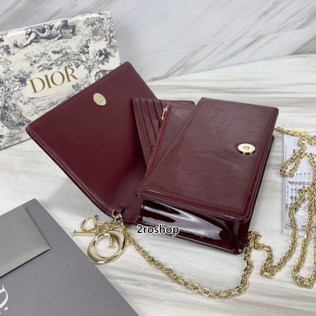 디올레이디백까나쥬페이턴트체리레드