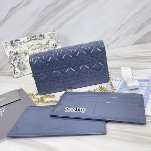 디올레이디백까나쥬페이턴트블루