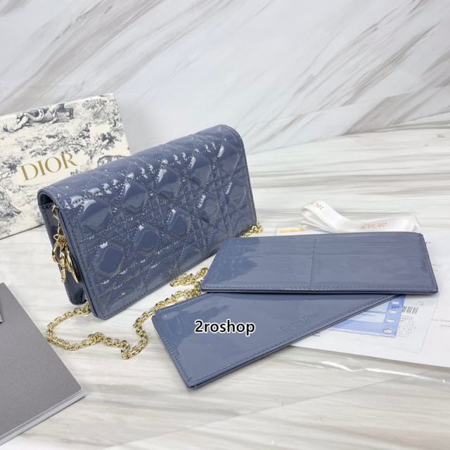 디올레이디백까나쥬페이턴트블루