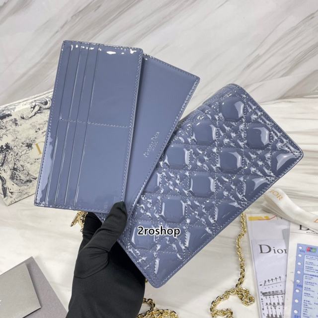 디올레이디백까나쥬페이턴트블루