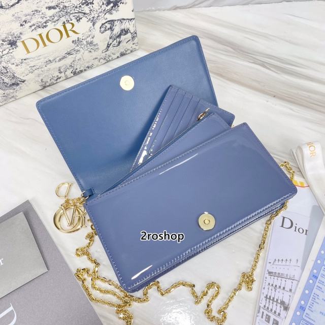 디올레이디백까나쥬페이턴트블루