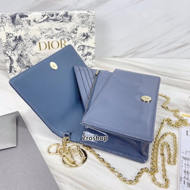 디올레이디백까나쥬페이턴트블루