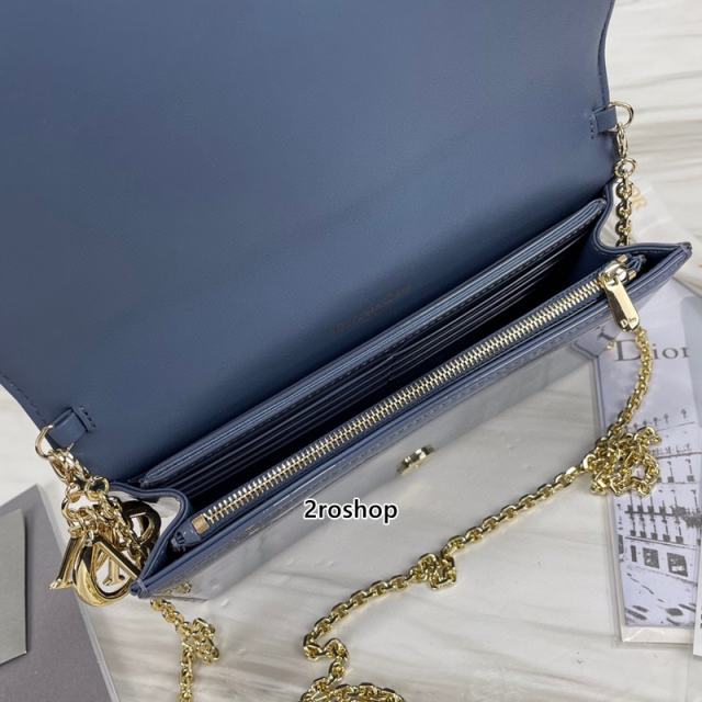 디올레이디백까나쥬페이턴트블루