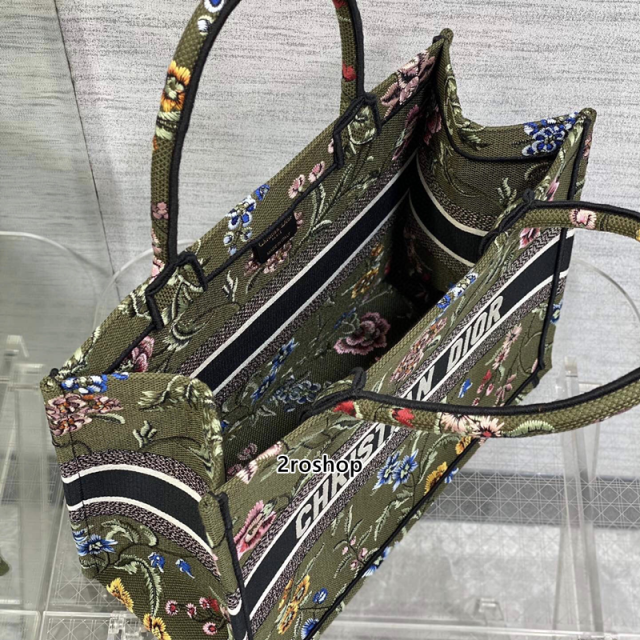 디올북토트백미듐멀티그린