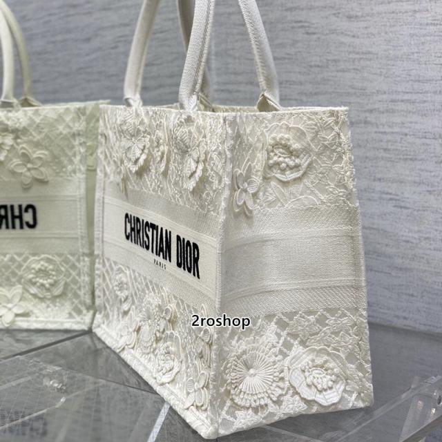 디올북토트백미듐화이트