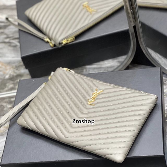 입생로랑모노그램클러치금장미듐