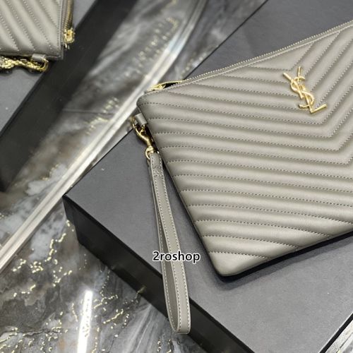 입생로랑모노그램클러치금장미듐