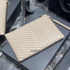 입생로랑모노그램클러치금장미듐