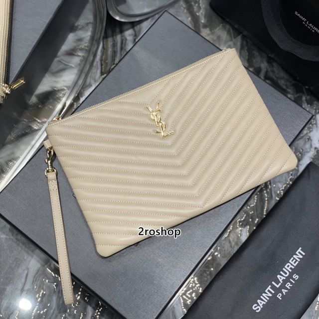 입생로랑모노그램클러치금장미듐