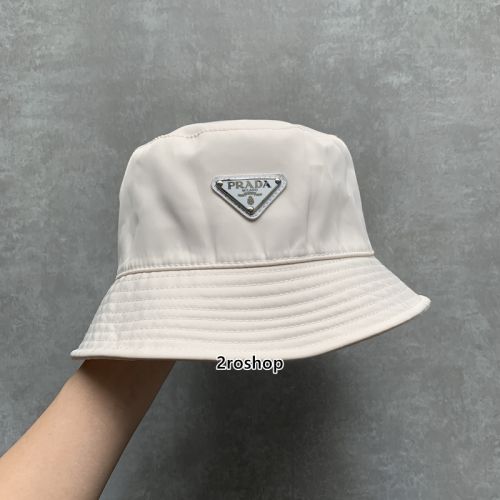 프라다버킷햇화이트