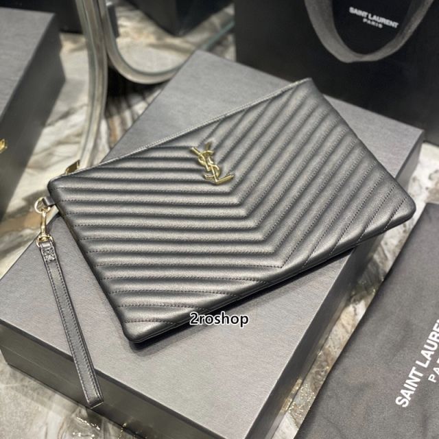 입생로랑모노그램클러치금장미듐