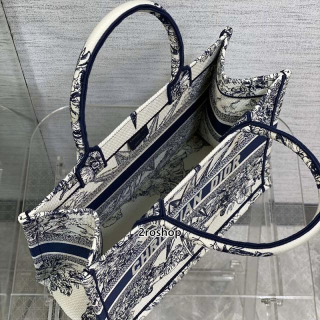 디올북토트백미듐멀티블루화이트