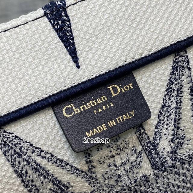 디올북토트백미듐멀티블루화이트