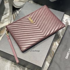 입생로랑모노그램클러치금장미듐