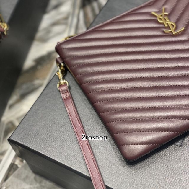 입생로랑모노그램클러치금장미듐